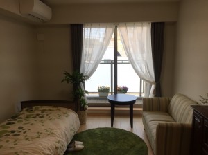 ▲居室はすべて18.11㎡ですが、角部屋のみ窓が2面になっています。